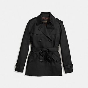 Coach Black Trench Coat - Size S - NWT